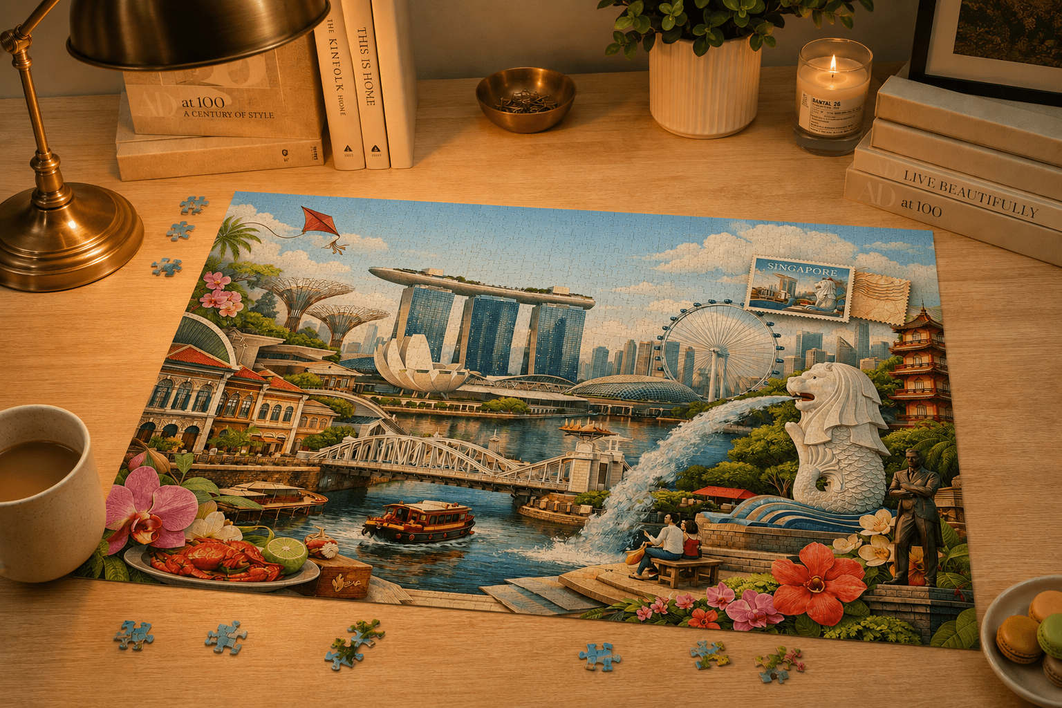 Singapore Cityscape Puzzle by Novelle & Co