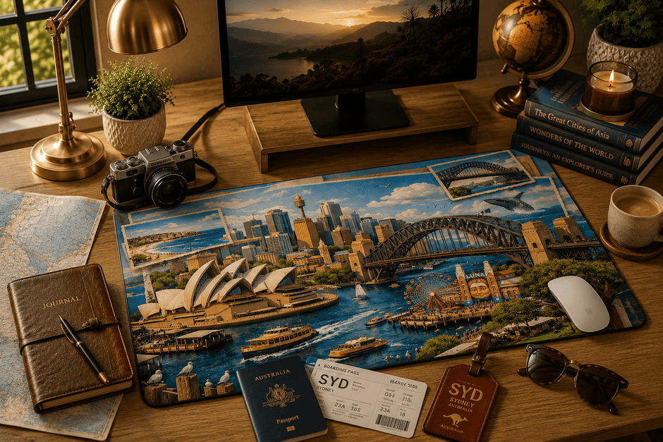 Sydney Cityscape Desk Mat by Novelle & Co