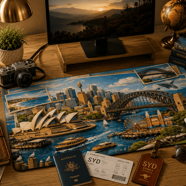Sydney Cityscape Desk Mat by Novelle & Co