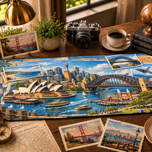 Sydney Cityscape Desk Mat by Novelle & Co