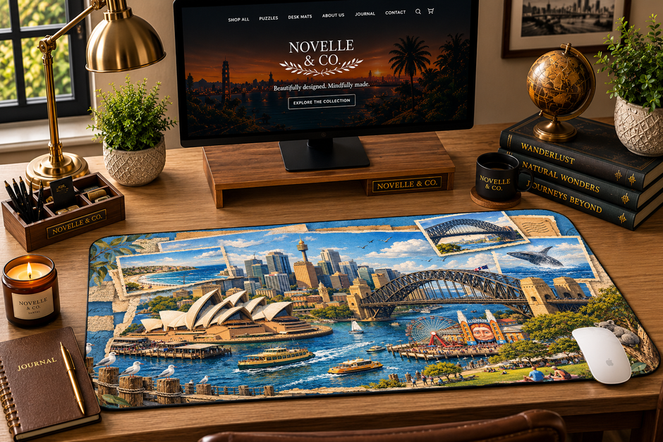 Sydney Cityscape Desk Mat by Novelle & Co