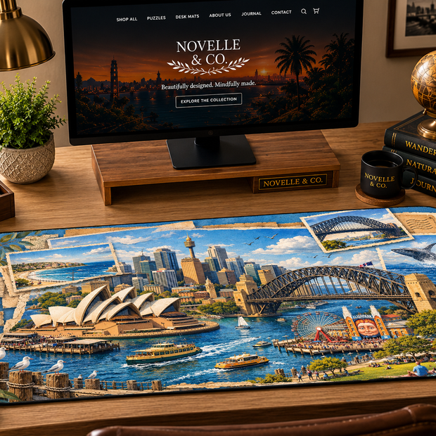 Sydney Cityscape Desk Mat by Novelle & Co