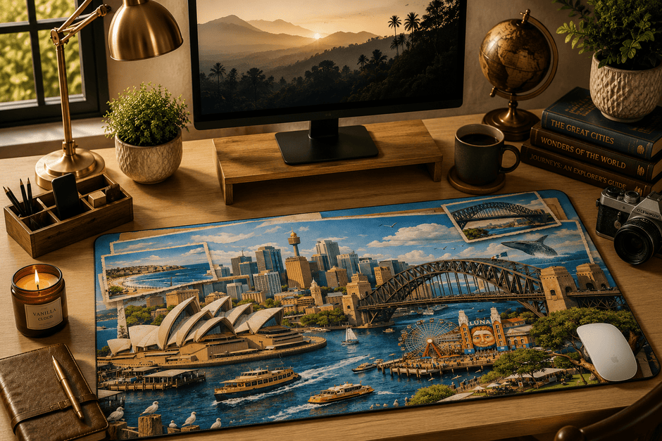 Sydney Cityscape Desk Mat by Novelle & Co
