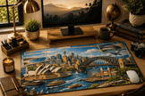 Sydney Cityscape Desk Mat by Novelle & Co