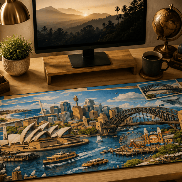 Sydney Cityscape Desk Mat by Novelle & Co