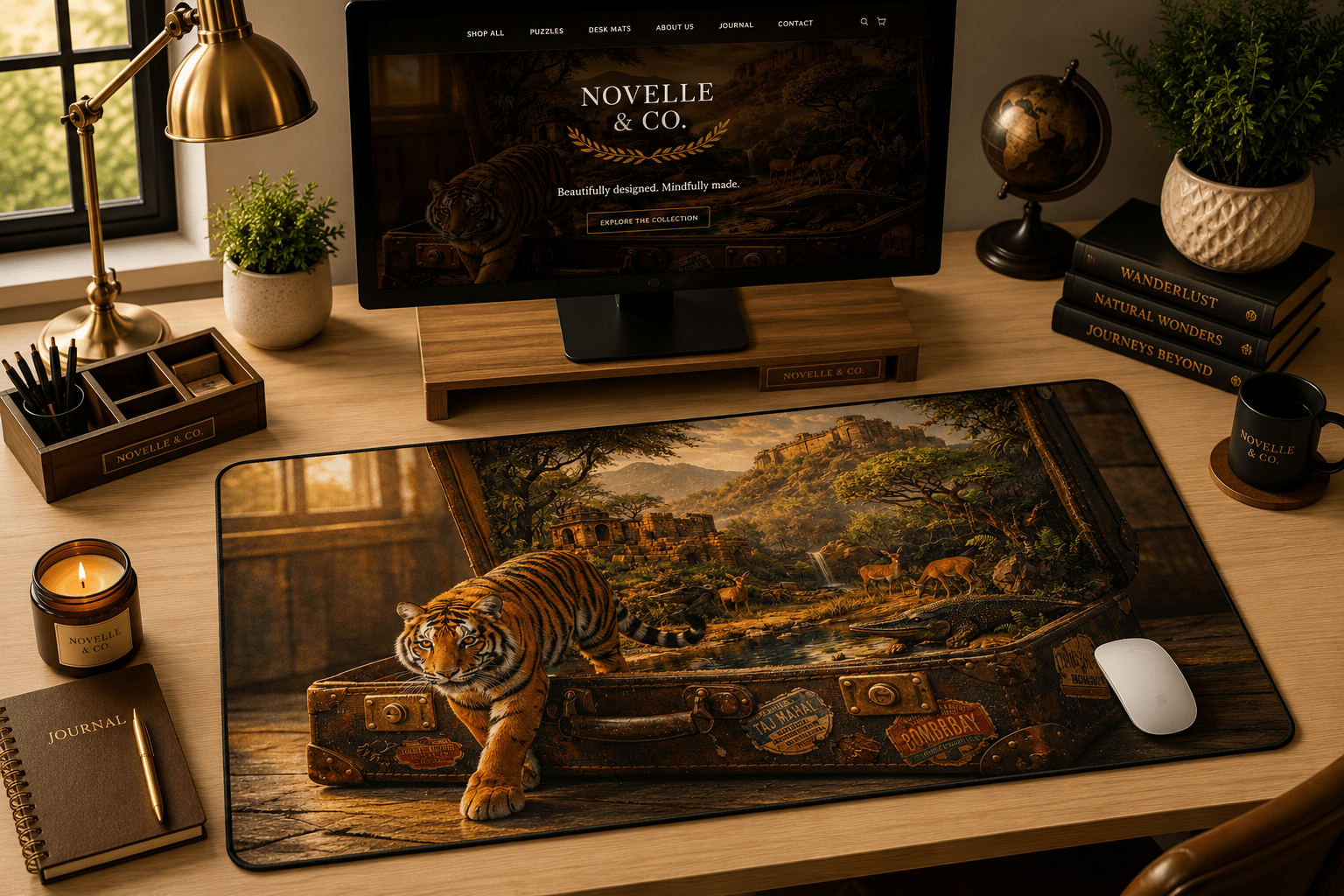 The Wilds of Rathambore Desk Mat by Novelle & Co