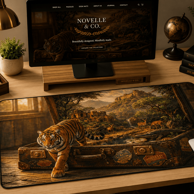 The Wilds of Rathambore Desk Mat by Novelle & Co