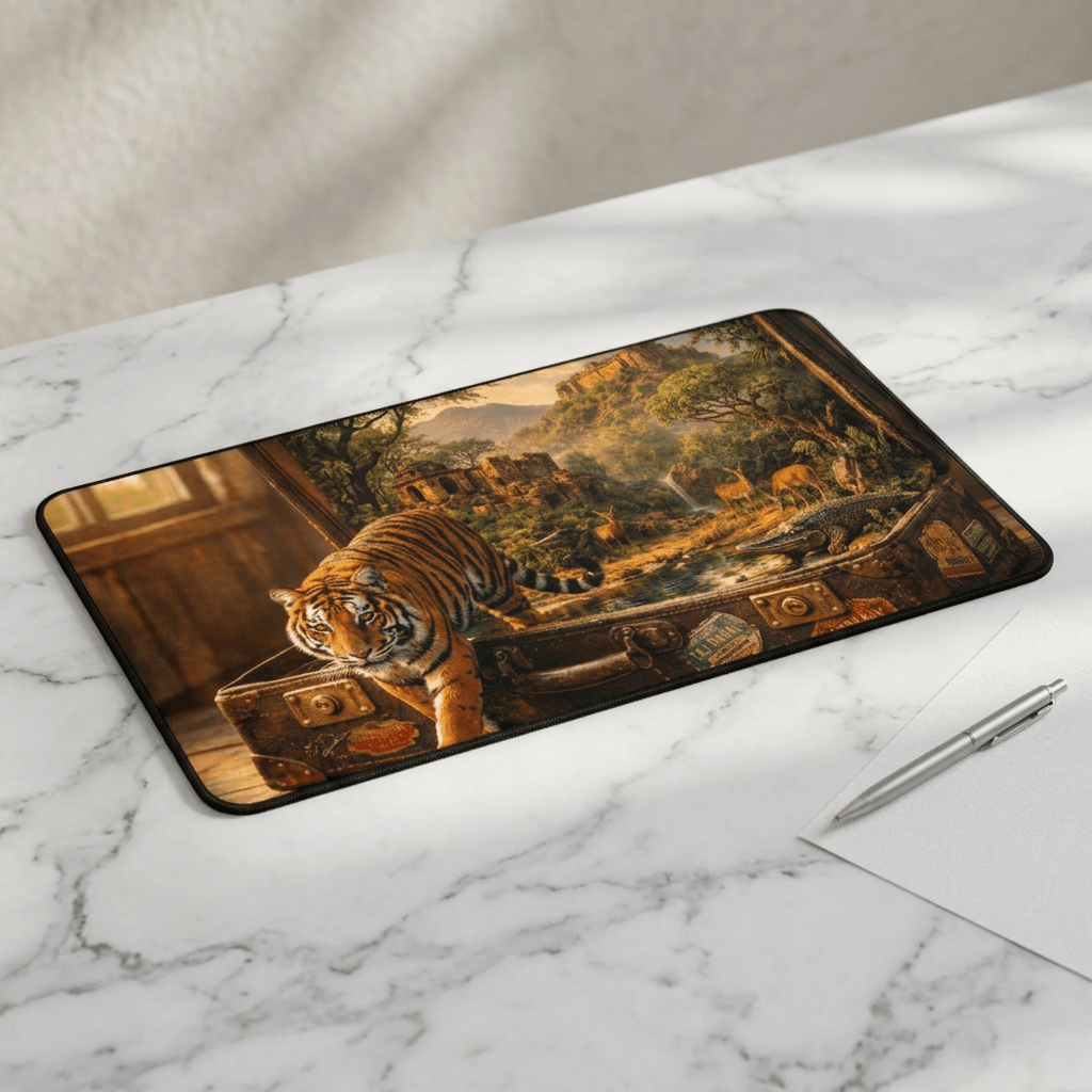 The Wilds of Rathambore Desk Mat by Novelle & Co