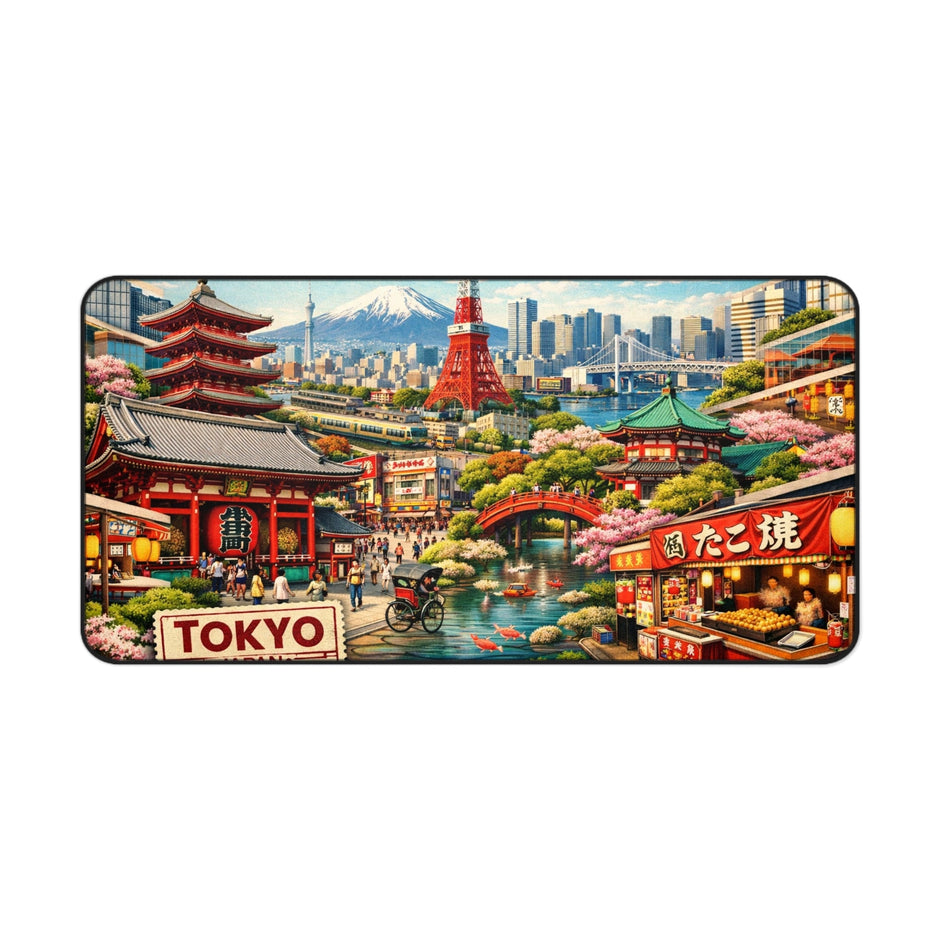 Tokyo Cityscape Desk Mat by Novelle & Co