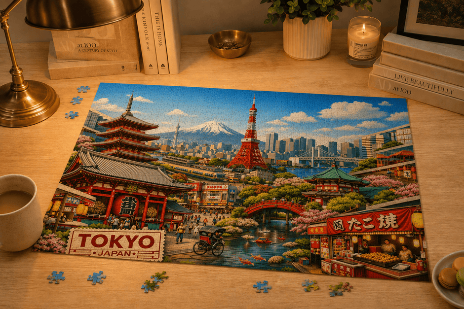 Tokyo Cityscape Puzzle by Novelle & Co