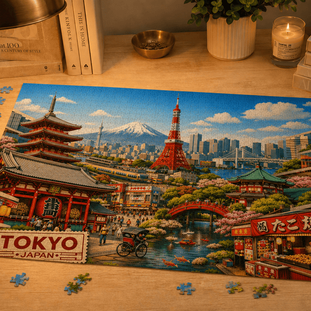 Tokyo Cityscape Puzzle by Novelle & Co