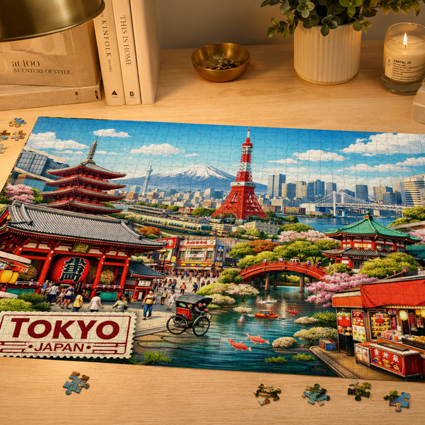 Tokyo Cityscape Puzzle by Novelle & Co