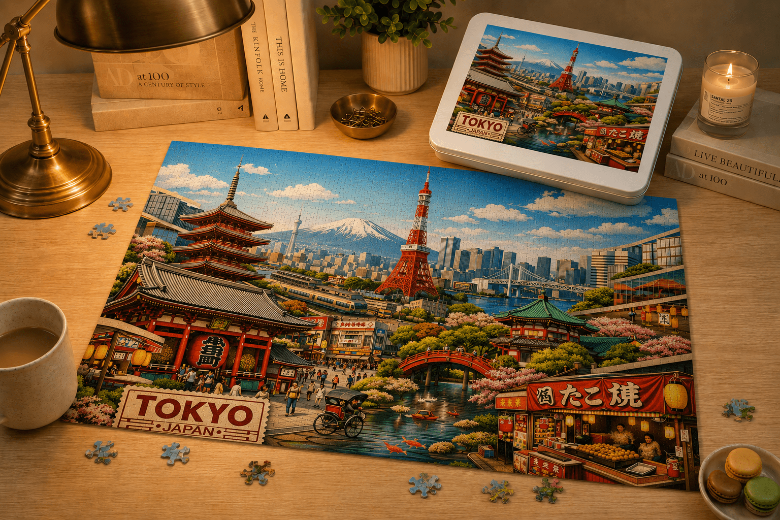 Tokyo Cityscape Puzzle by Novelle & Co