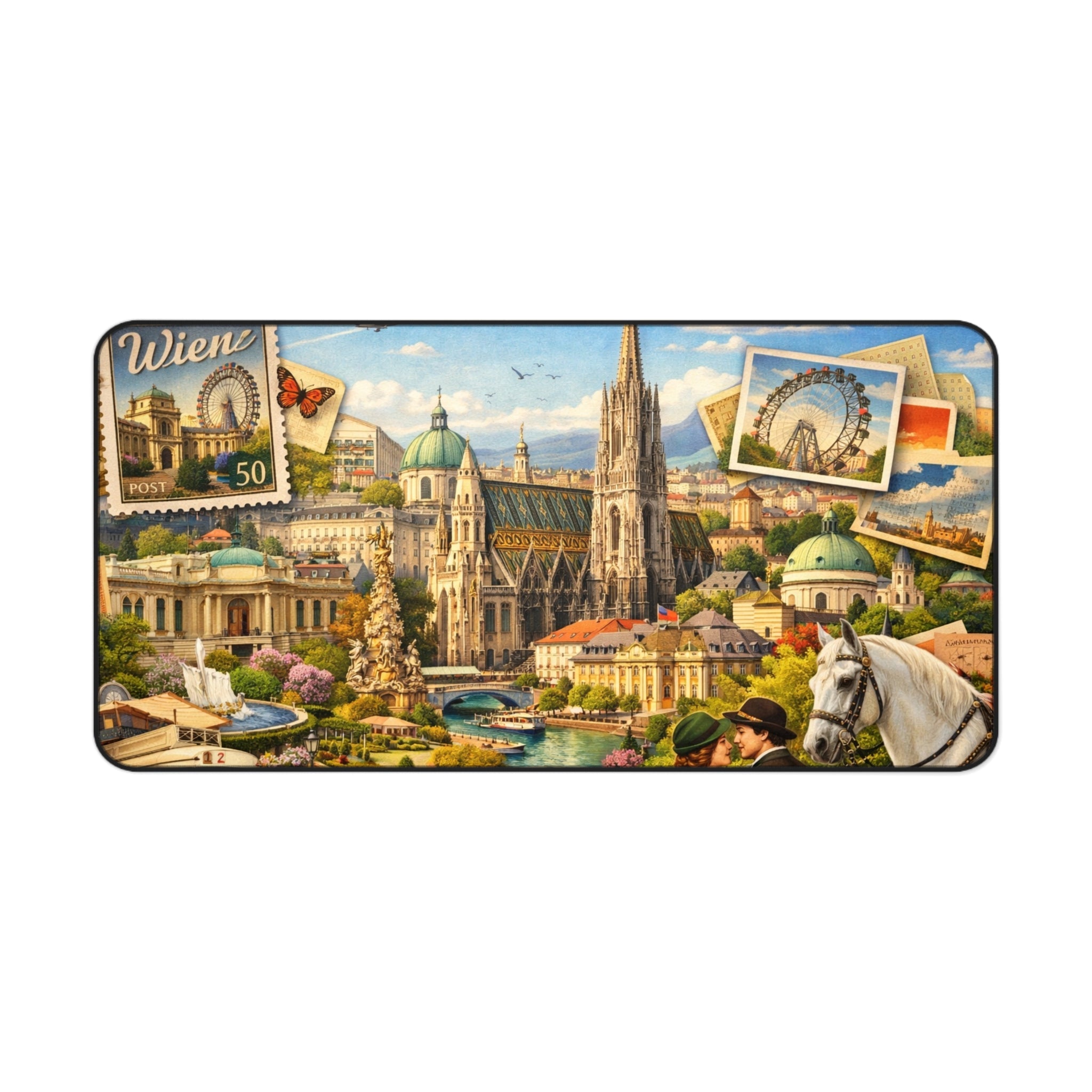 Vienna Cityscape Desk Mat by Novelle & Co