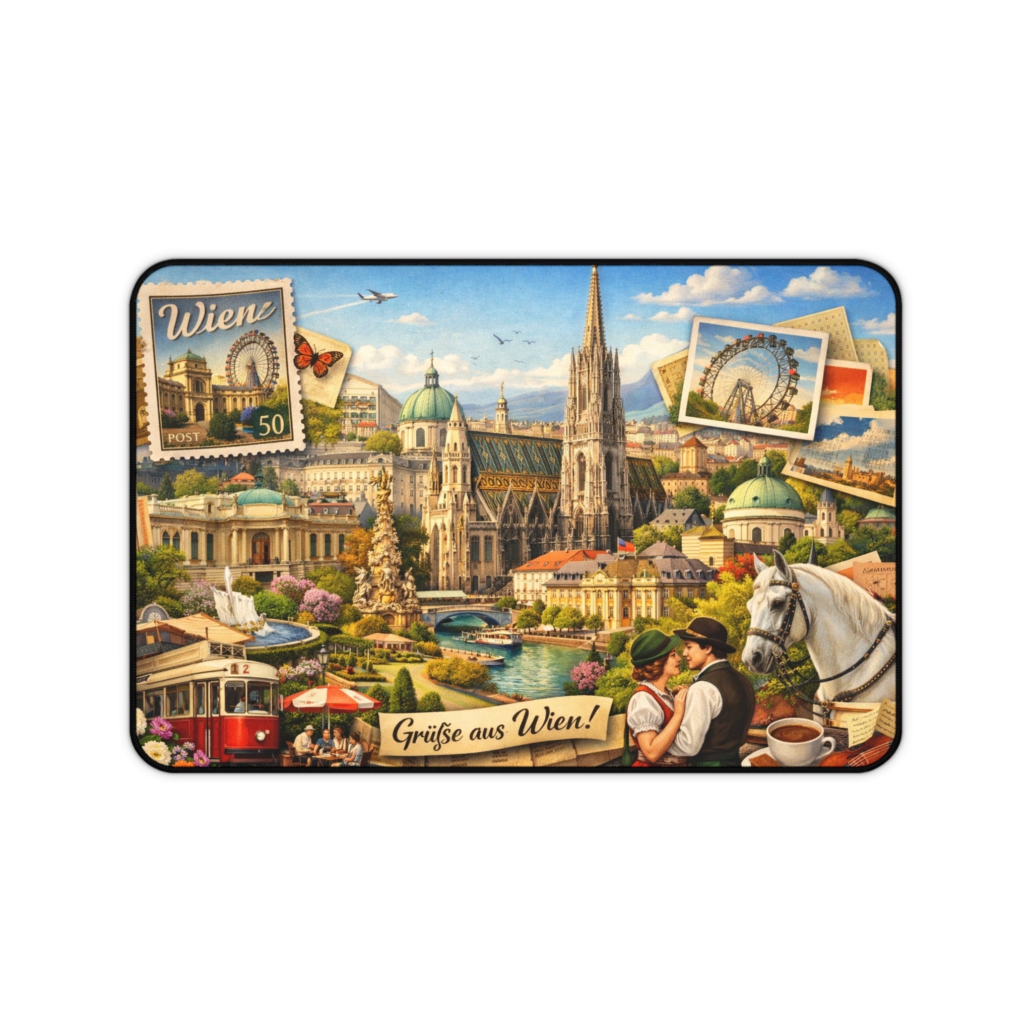 Vienna Cityscape Desk Mat by Novelle & Co