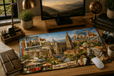 Vienna Cityscape Desk Mat by Novelle & Co