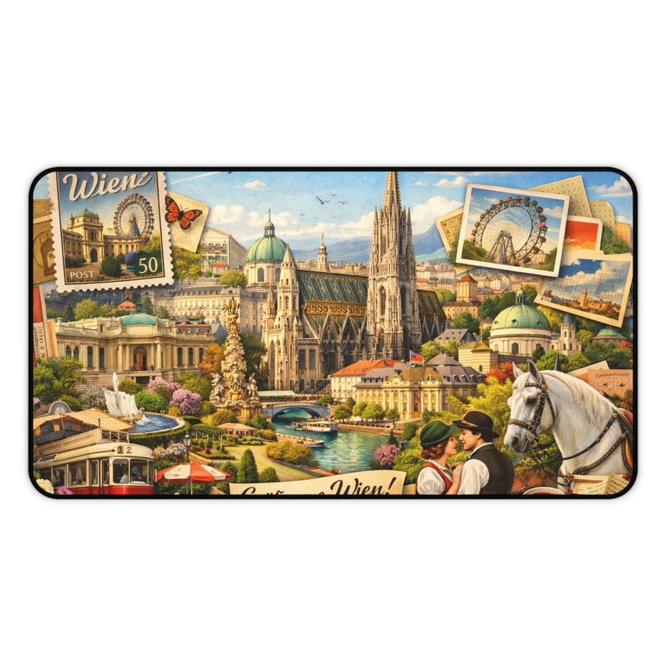 Vienna Cityscape Desk Mat by Novelle & Co