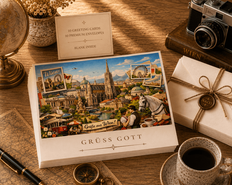 Vienna Cityscape Greeting Card Set by Novelle & Co