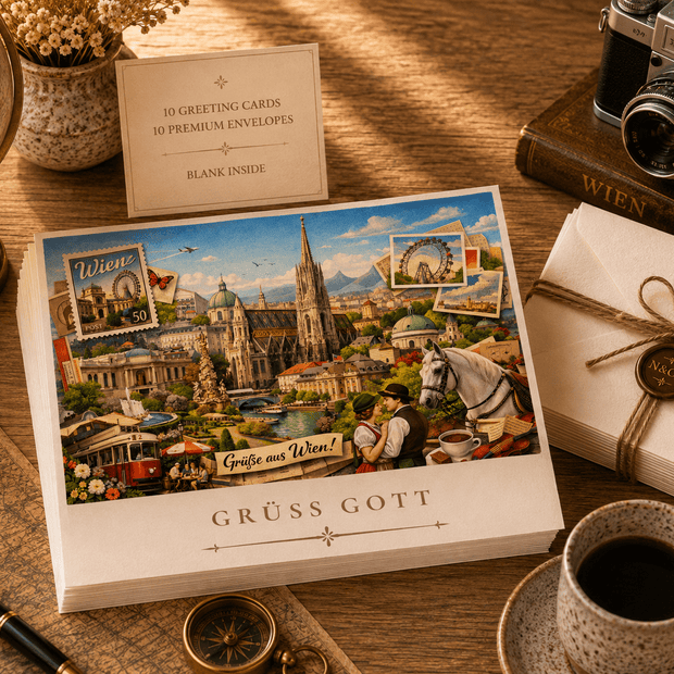 Vienna Cityscape Greeting Card Set by Novelle & Co