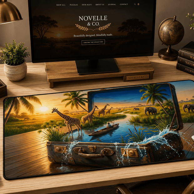 Waterways of Okavango Desk Mat by Novelle & Co