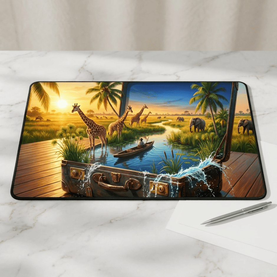 Waterways of Okavango Desk Mat by Novelle & Co