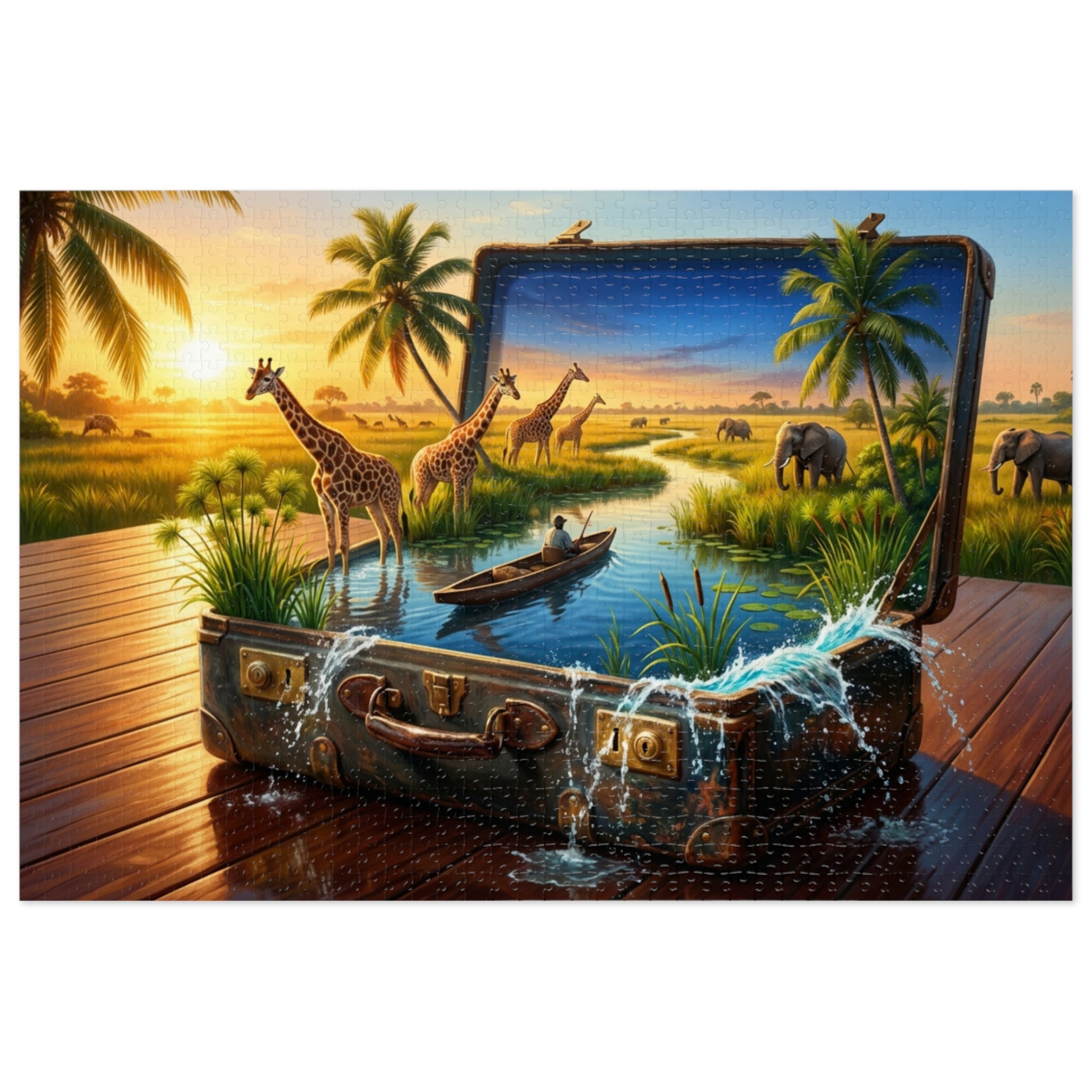 Waterways of the Okavango Puzzle by Novelle & Co
