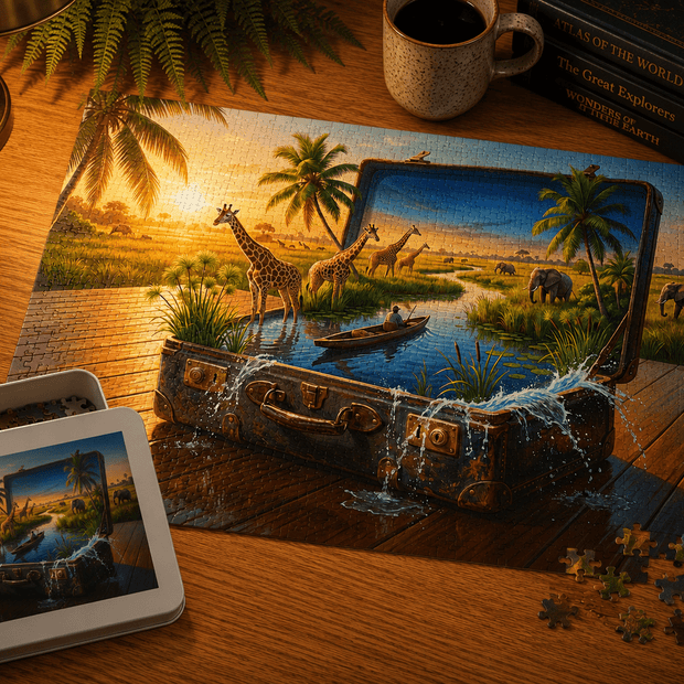 Waterways of the Okavango Puzzle by Novelle & Co