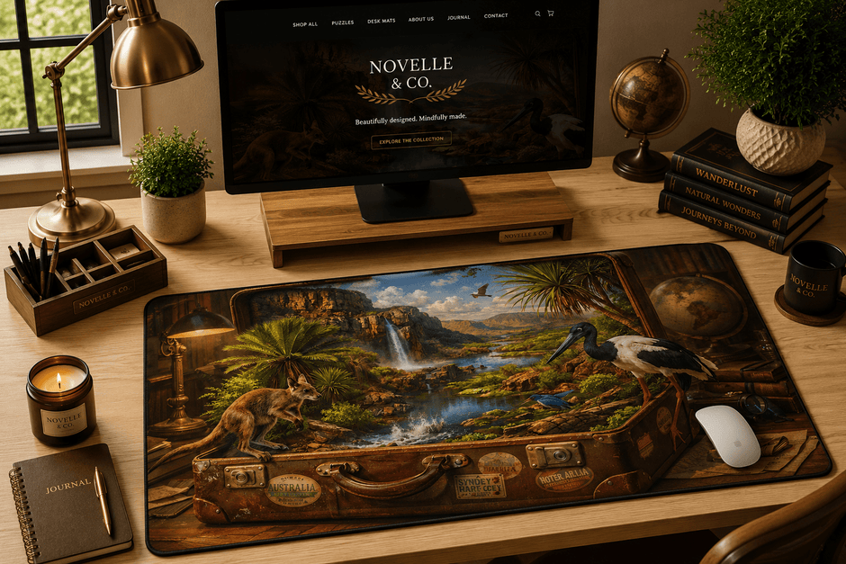 Wild Heart of Kakadu Desk Mat by Novelle & Co